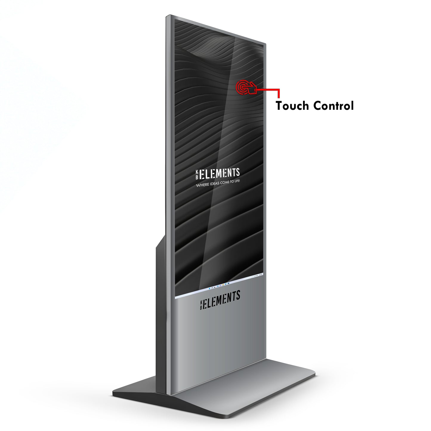 KB ELEMENTS 55" Interactive Advertising Display - Touch Screen Standing DLED with Windows i5 (ELT55A1DE)