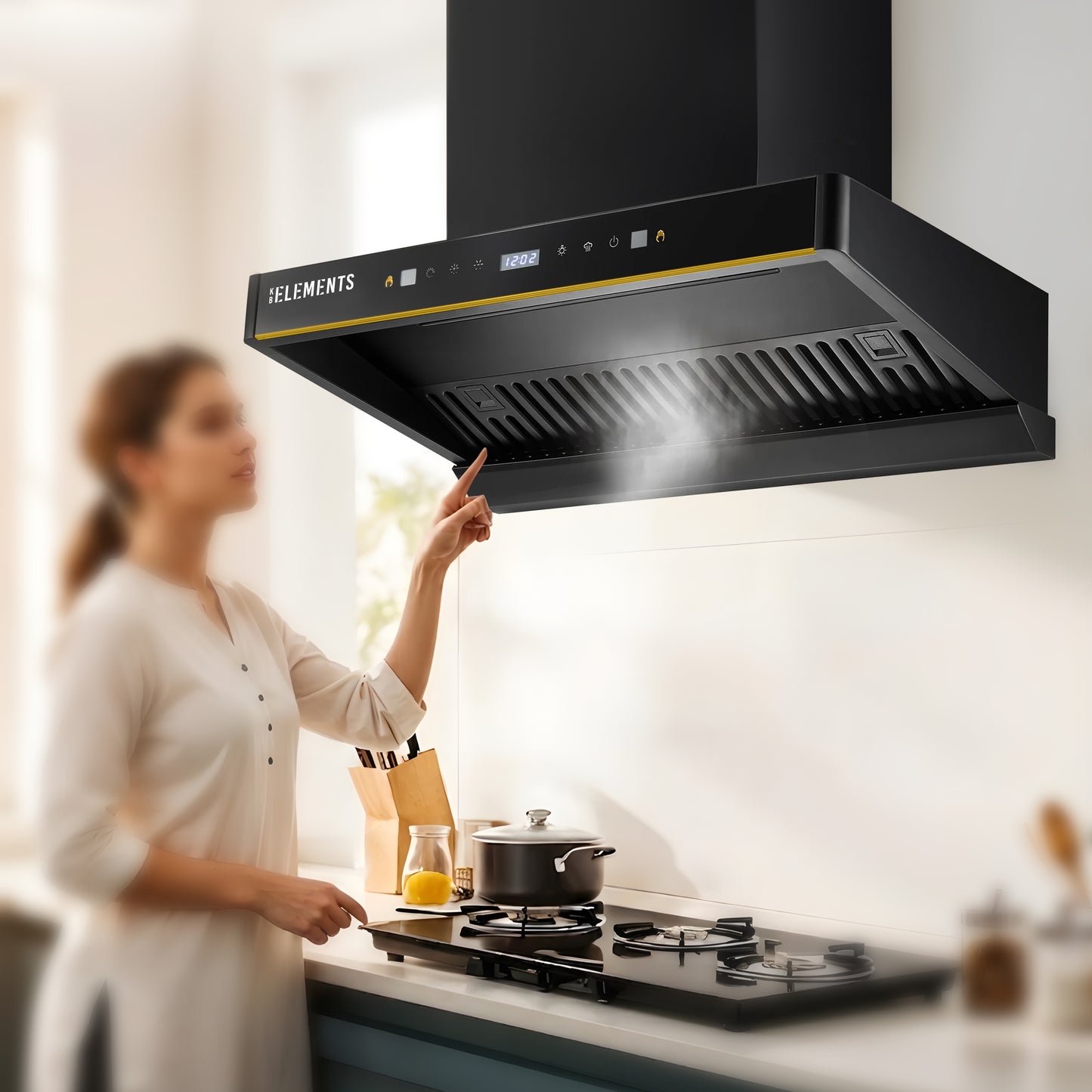 KB ELEMENTS Kitchen Hood 80cm – BLDC High Suction Cooker Hood (ELK151H80)