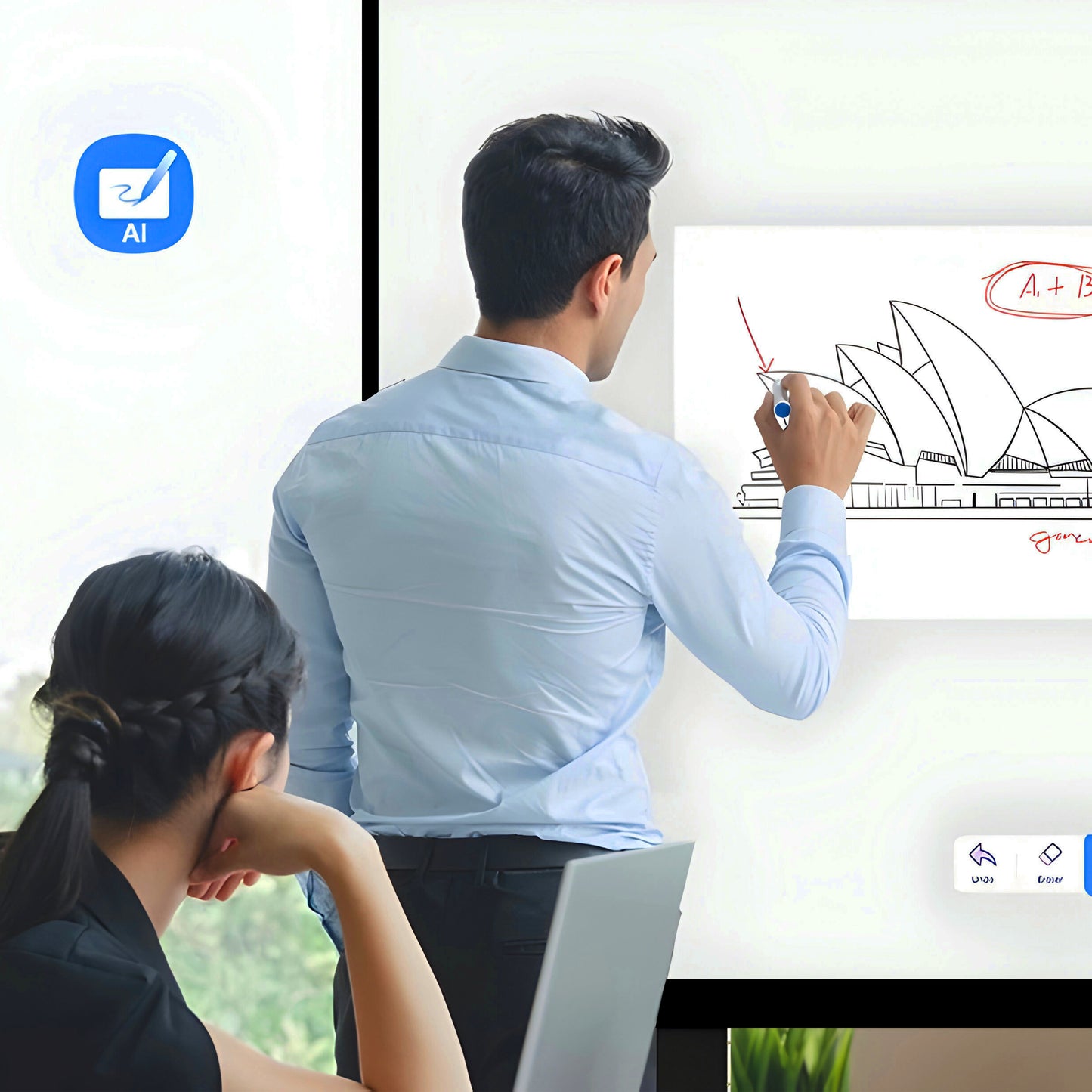 KB ELEMENTS 55" LED UHD 4K Interactive Flat Panel – Touch Smart Display (ELT55P14DE)