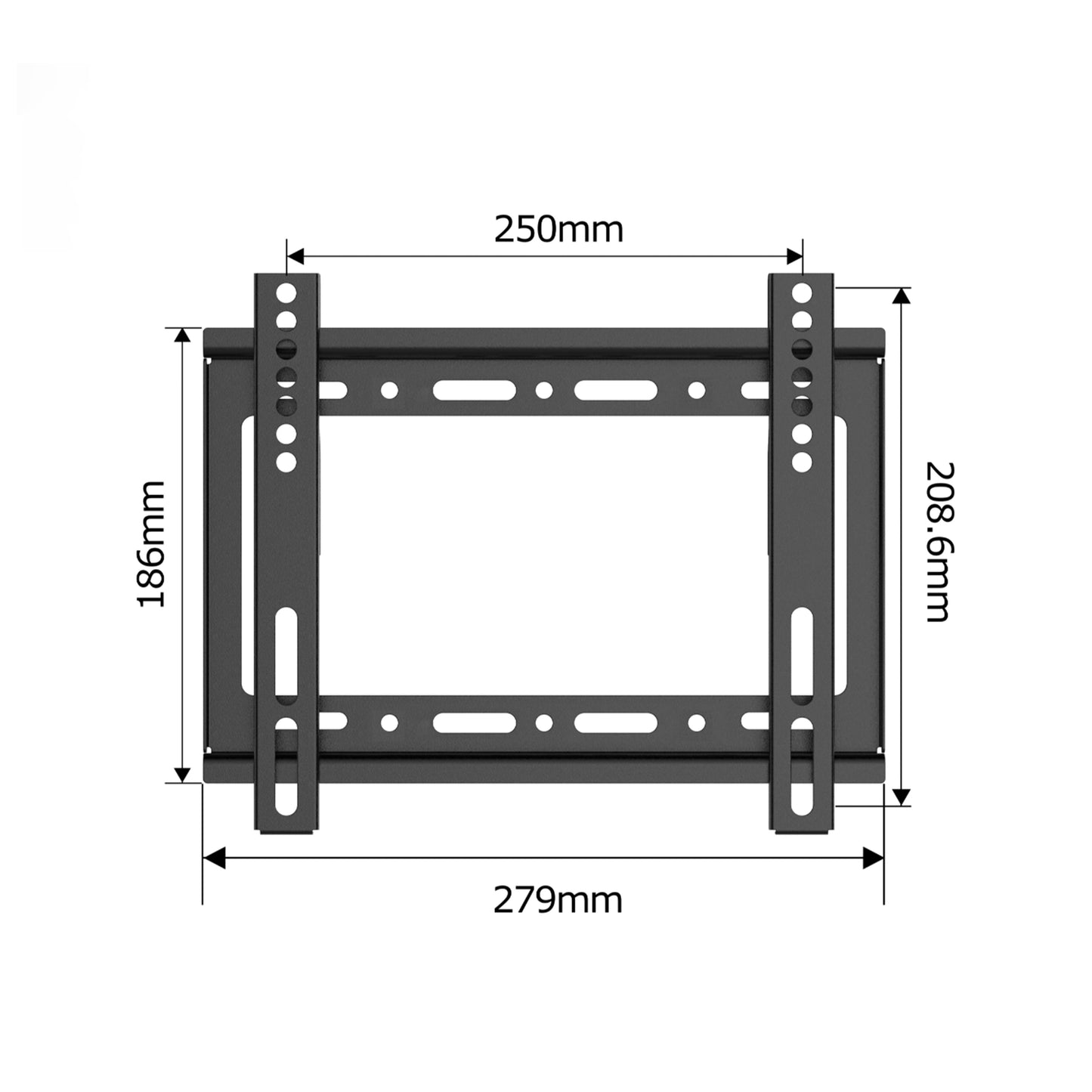 TV Wall Mount Stand (14"–42") – Adjustable, Space-Saving Design, Max 25KG Load