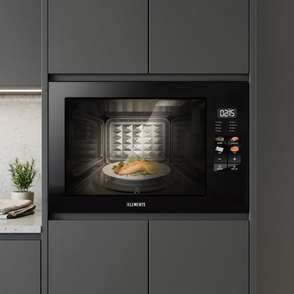 KB ELEMENTS 60cm Built-In Microwave - 25L Digital Touch Microwave with Grill Function (ELK25MB1)