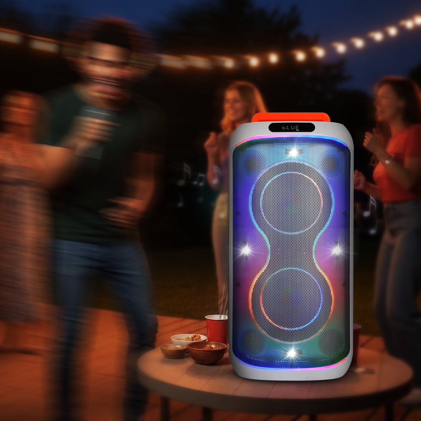 KB ELEMENTS ELITE Karaoke Speaker with Dual 6" Subwoofers & 2 Wireless VHF Microphones (EA103KW / EA103KB)