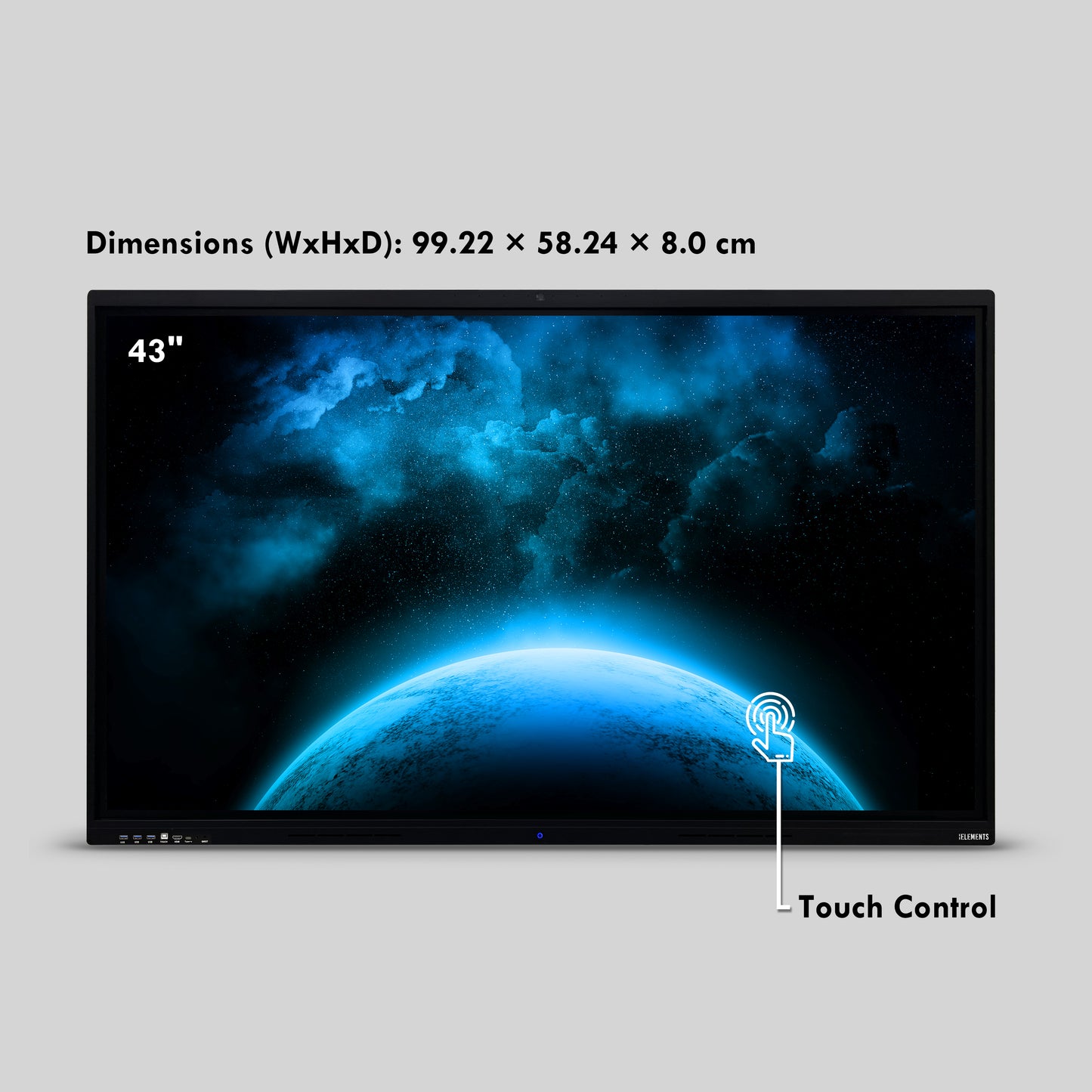 KB ELEMENTS 43" LED Interactive Flat Panel (ELT43PDE)
