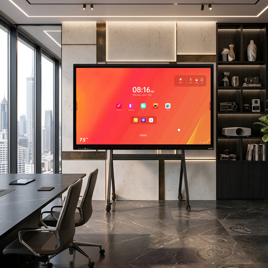 KB ELEMENTS 75" LED UHD 4K Interactive Flat Panel – Android 14, Intel® Core™ i7 OPS & Fingerprint Recognition (ELT75P14DE)