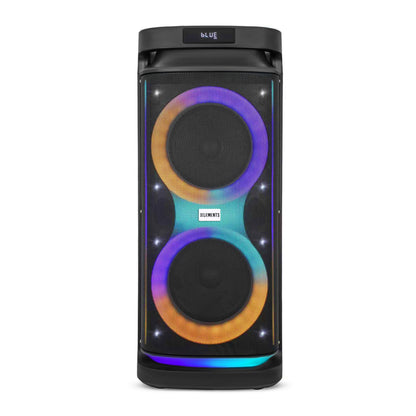 KB ELEMENTS Karaoke Speaker with 2-Wheel Trolley, Dual 10" Subwoofers & Wireless Microphones (EA105KB)