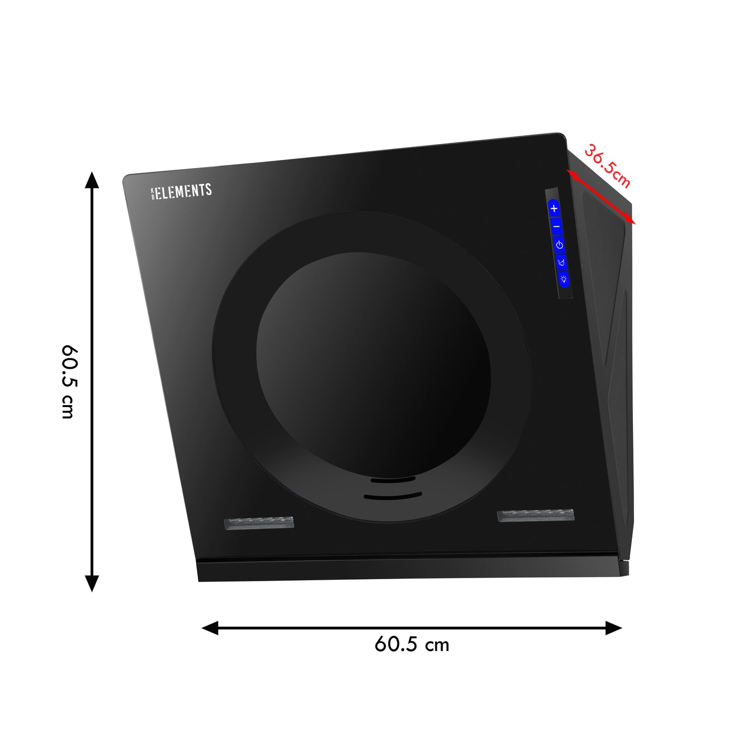KB ELEMENTS Angled Kitchen Hood 60cm – Touch & Gesture Control Cooker Hood (ELK155A60)