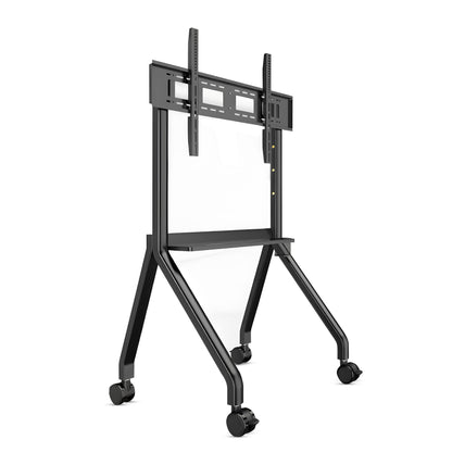 FD-R12 Heavy-Duty Mobile TV & Interactive Display Trolley Stand (55"–120") – Adjustable Height, Steel Frame