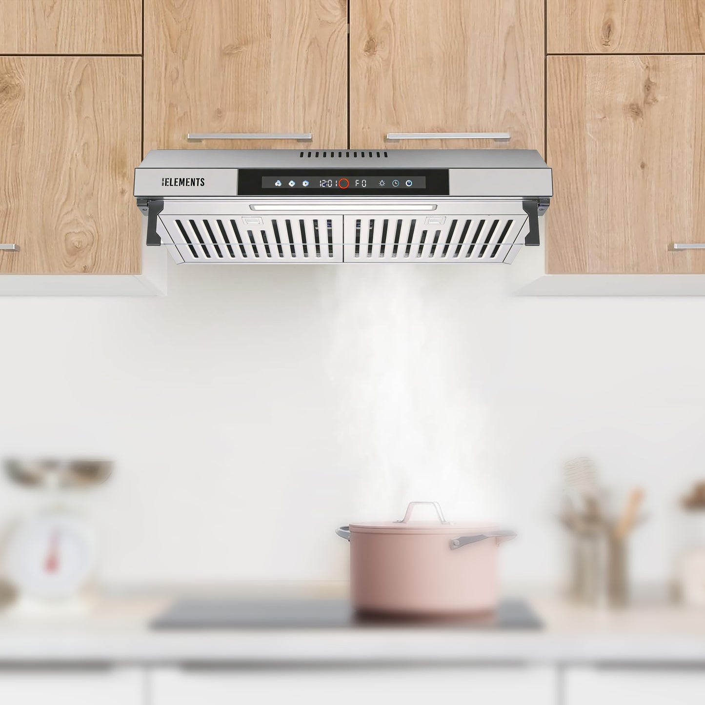 KB ELEMENTS Slim Range Hood 60cm – 650 m³/h Touch & Gesture Control Cooker Hood (ELK156S60B / ELK156S60S)