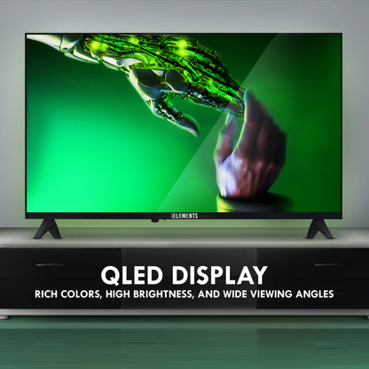 KB ELEMENTS 43" QLED UHD 4K HDR+ Smart TV – VIDAA, Frameless Design (ELT43VQ8DE)