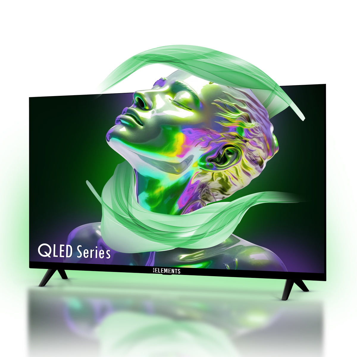 KB ELEMENTS 43" QLED UHD 4K HDR+ Smart TV – VIDAA, Frameless Design (ELT43VQ8DE)