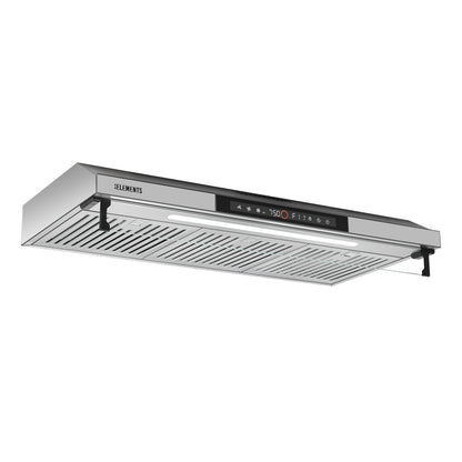 KB ELEMENTS Slim Range Hood 90cm – 650 m³/h Touch & Gesture Control Cooker Hood (ELK156S90B / ELK156S90S)