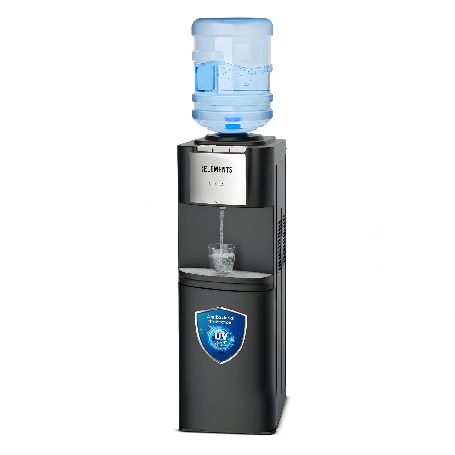 KB ELEMENTS Top-Load Water Dispenser – Hot, Cold & Room Temperature with UV Smart Technology (ELW101D)