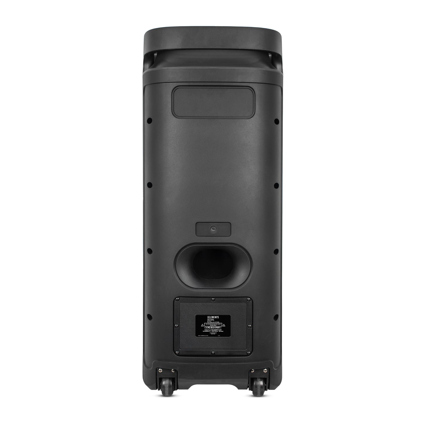 KB ELEMENTS Karaoke Speaker with 2-Wheel Trolley, Dual 10" Subwoofers & Wireless Microphones (EA105KB)