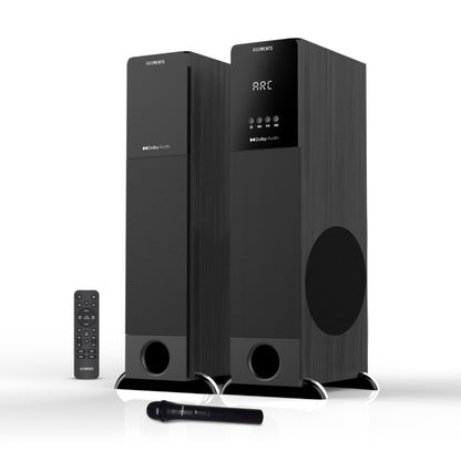 KB ELEMENTS 2.0 Multimedia Speaker System – 250W RMS, Dolby Audio, Wireless Microphone (EA406T)