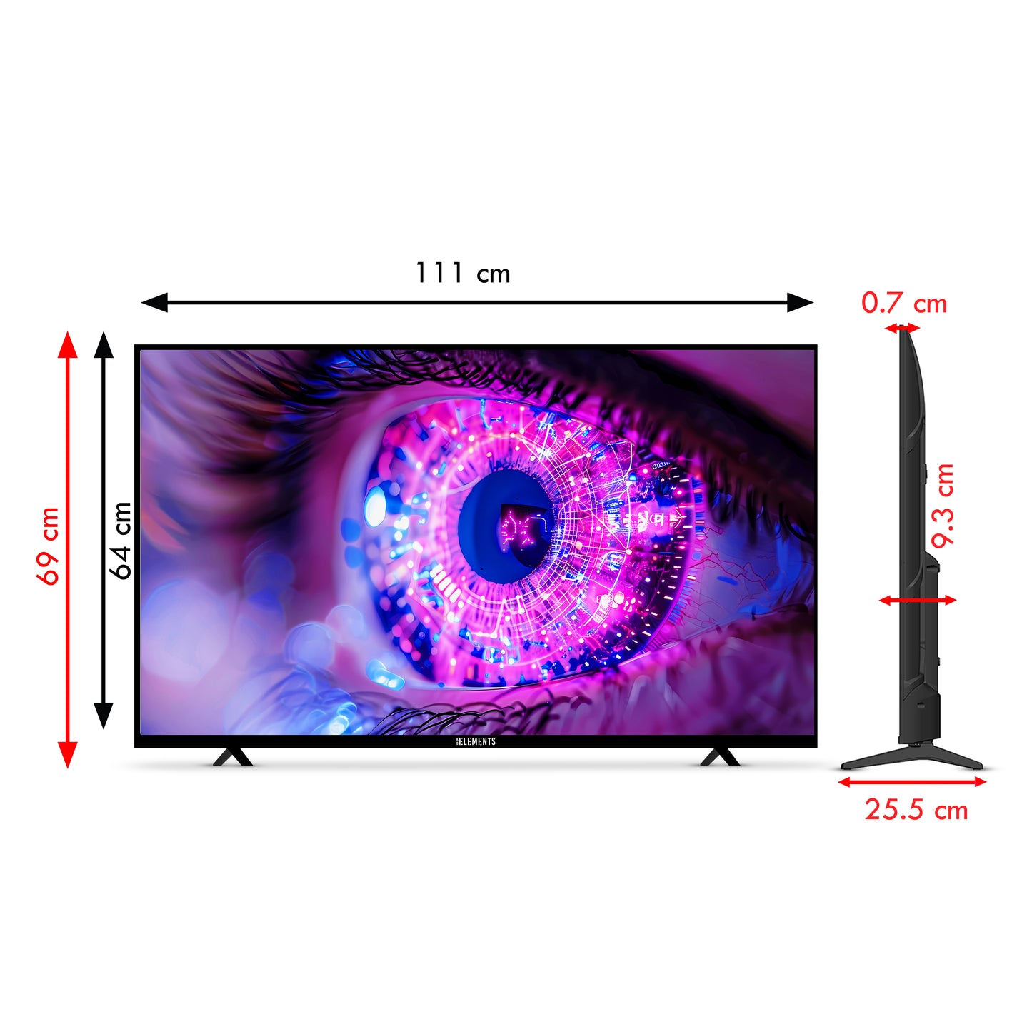 KB ELEMENTS 50" QLED 4K Smart TV   WebOS, Frameless Design (ELT50WQ8DE)