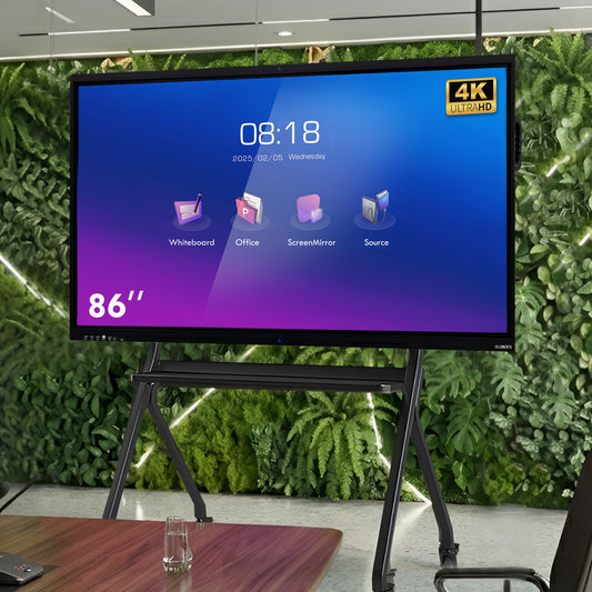 KB ELEMENTS 86" LED UHD 4K Interactive Flat Panel – Android 14, 40+ Point Touch & Fingerprint Recognition (ELT86P14DE)