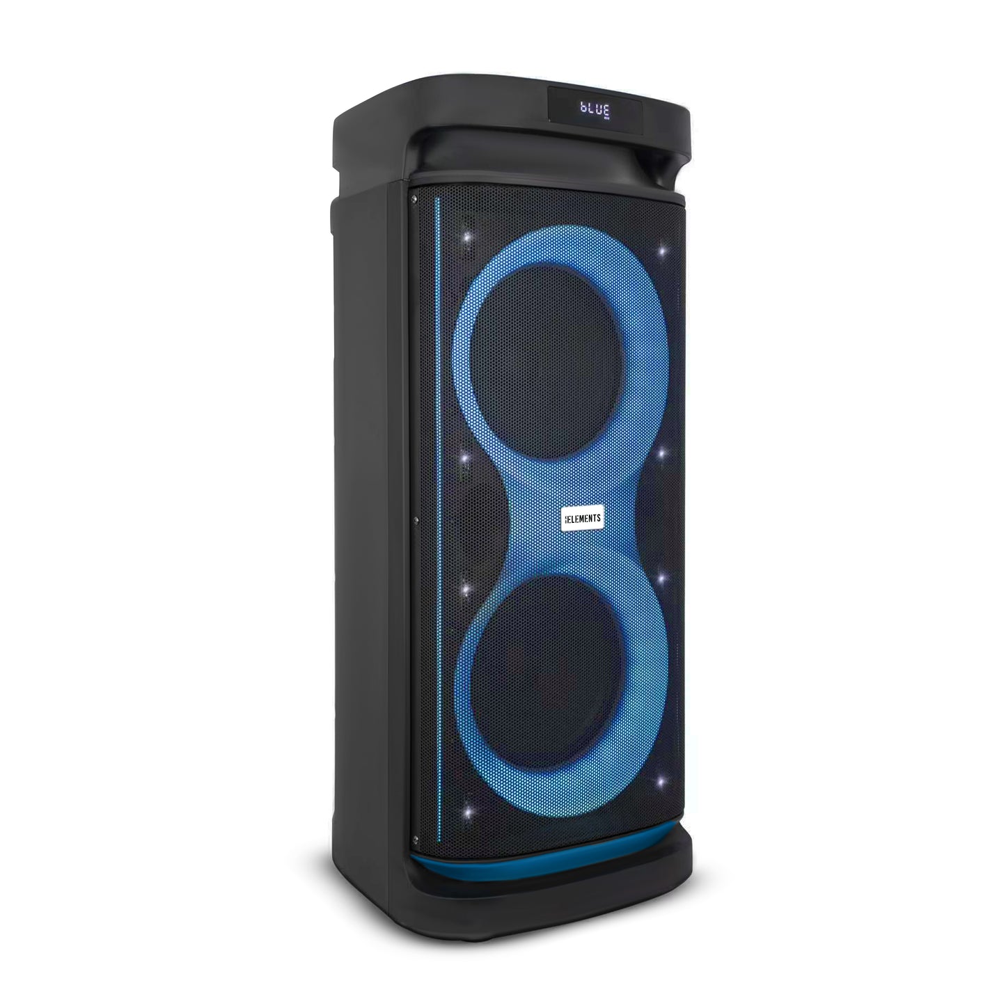 KB ELEMENTS Karaoke Speaker with 2-Wheel Trolley, Dual 10" Subwoofers & Wireless Microphones (EA105KB)