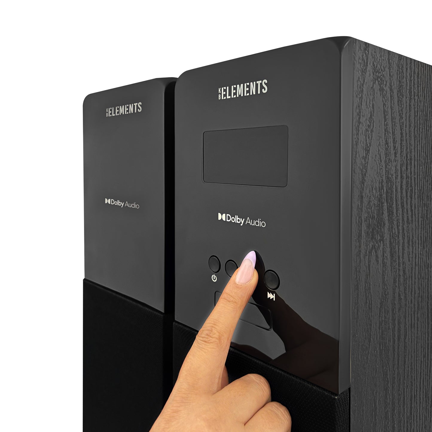 KB ELEMENTS 2.0 Multimedia Speaker System – 250W RMS, Dolby Audio, Wireless Microphone (EA406T)