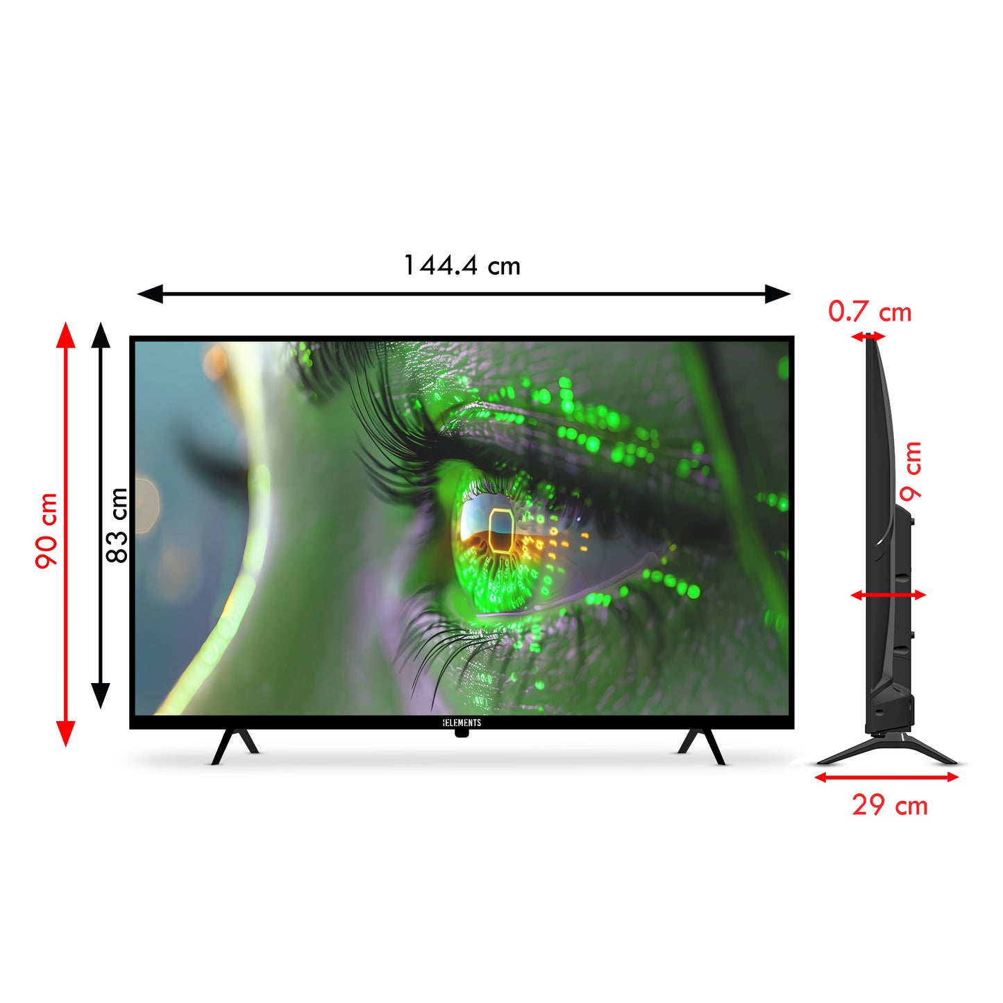 KB ELEMENTS 65" QLED 4K Smart TV   WebOS, Frameless Design (ELT65WQ8DE)