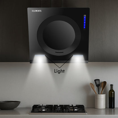 KB ELEMENTS Angled Kitchen Hood 60cm – Touch & Gesture Control Cooker Hood (ELK155A60)