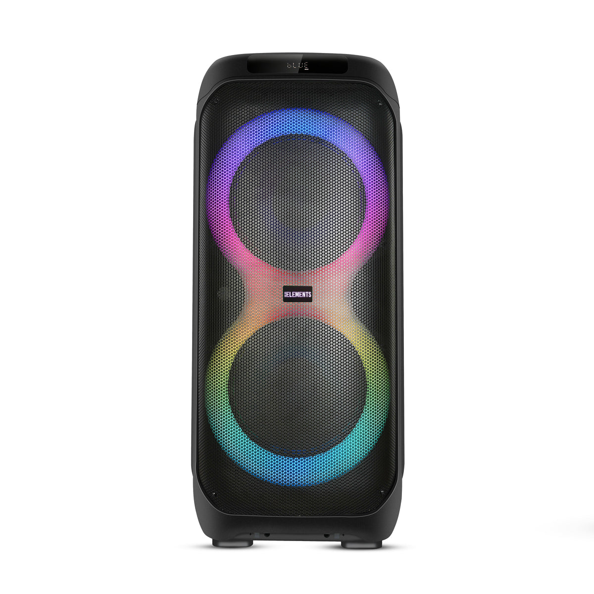 KB ELEMENTS Karaoke Speaker with 2-Wheel Trolley, Dual 12" Subwoofers & Wireless Microphones (EA108KB)