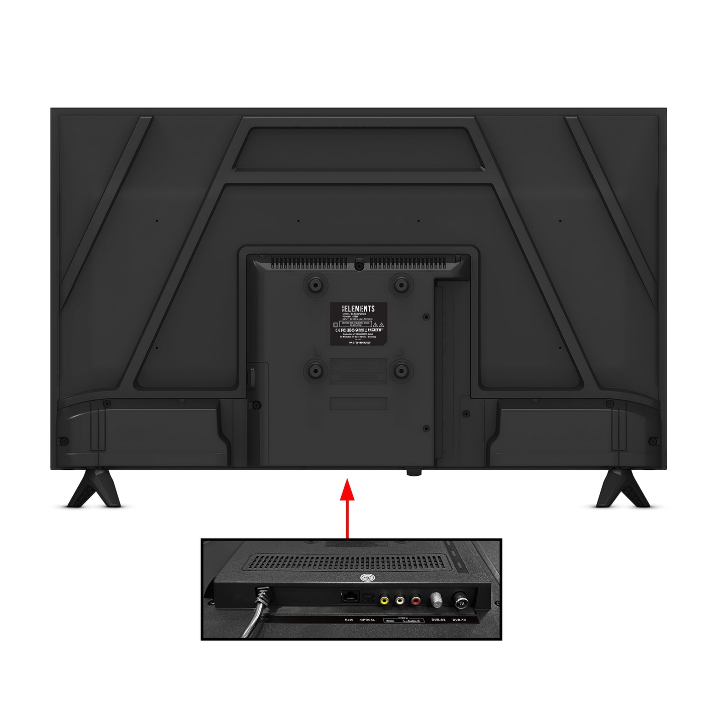 KB ELEMENTS 32" QLED FULL HD Smart TV    VIDAA, Frameless Design (ELT32VQ8DE)