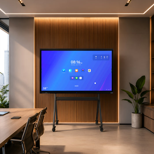 KB ELEMENTS 55" LED UHD 4K Interactive Flat Panel – Android 14, Intel® Core™ i7 OPS & Fingerprint Recognition (ELT55P14DE)