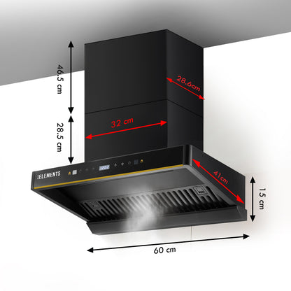 KB ELEMENTS Kitchen Hood 60cm – BLDC High Suction Cooker Hood (ELK150H60)