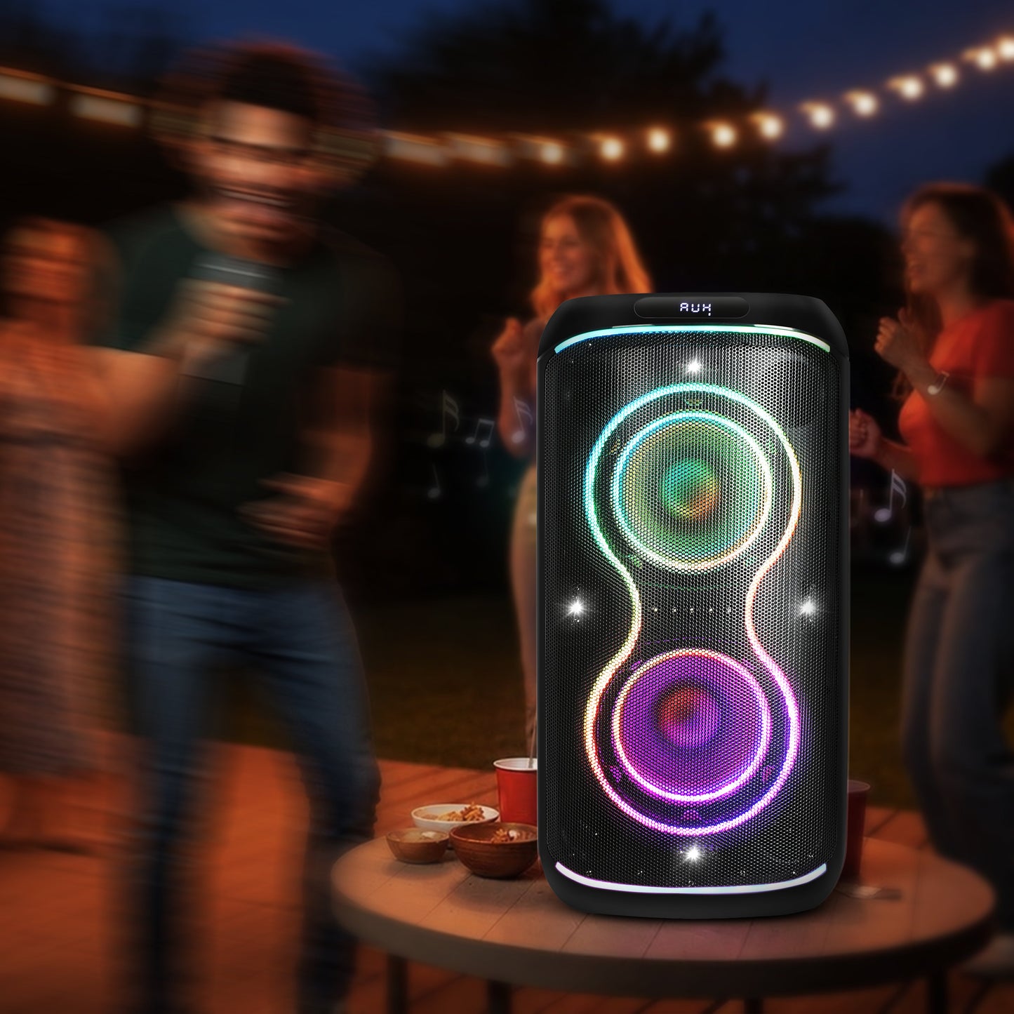 KB ELEMENTS ELITE Karaoke Speaker with Dual 6" Subwoofers & 2 Wireless VHF Microphones (EA103KW / EA103KB)