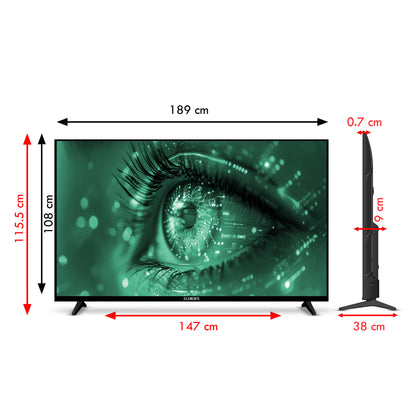 KB ELEMENTS 85" QLED 4K Smart TV   WebOS, Frameless Design (ELT85WQ8DE)