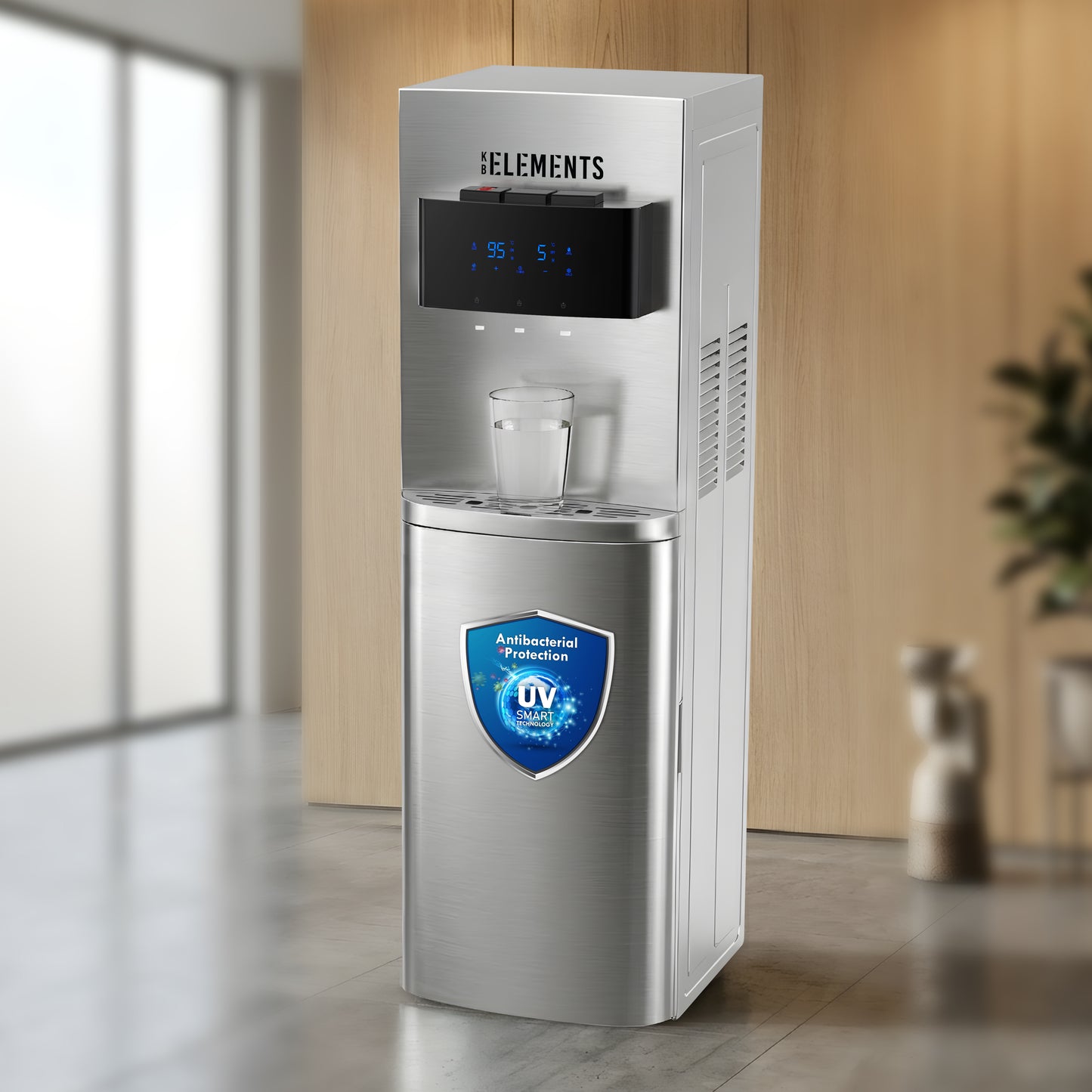 KB ELEMENTS Bottom-Load Water Dispenser with Digital Touch Control – Hot, Cold & Room Water (ELW102D)