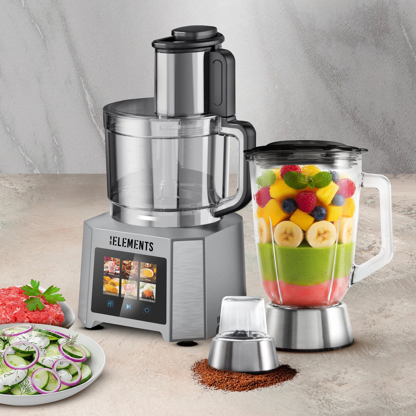 KB ELEMENTS 3L Multifunction Food Processor "WonderChef" –  1000W (ELK305FP)