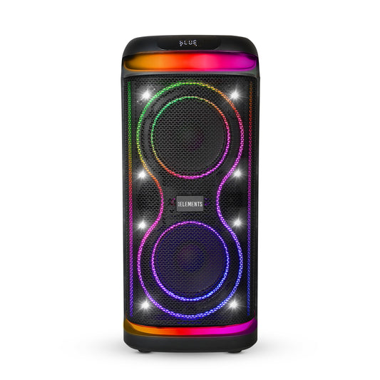 KB ELEMENTS ELITE Karaoke Speaker with 2-Wheel Trolley, Dual 8" Subwoofers & Wireless Microphones (EA106KB)