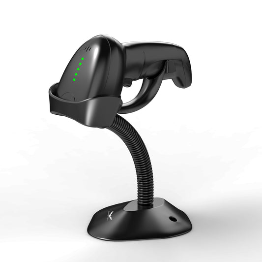 WIRELESS 2.4GHz 2D HANDHELD BARCODE SCANNER + DESK STAND BS104WS