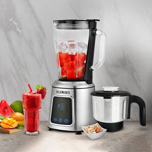 KB ELEMENTS 2-in-1 Electric Blender "Blendora" – Glass & Stainless Steel, 600W (ELK303G)