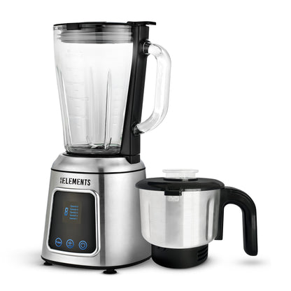 KB ELEMENTS 2-in-1 Electric Blender "Blendora" – Glass & Stainless Steel, 600W (ELK303G)