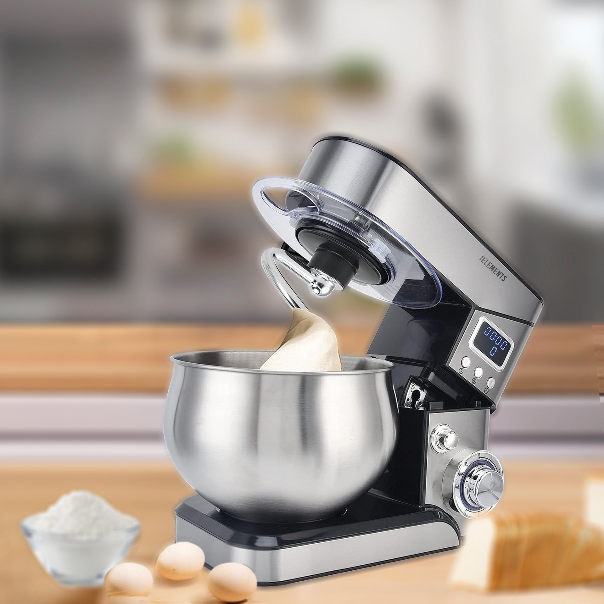 KB ELEMENTS 5L Stainless Steel Stand Mixer – Digital Control, Planetary Mixing (ELK05LM)