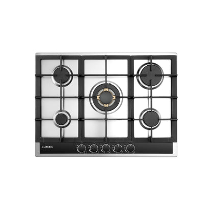 KB ELEMENTS Built-In Gas Cooktop 68cm – 5 SABAF® Burners with Flame Failure Safety Device (ELK70GH1-S)