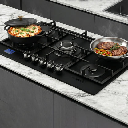 KB ELEMENTS Built-In Gas Cooktop 76cm – 5 Burners with Digital Touch & Safety System (ELK76GH1)