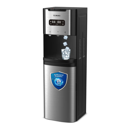 KB ELEMENTS Bottom-Load & Ice Maker Water Dispenser – Ice, Hot & Cold with UV Smart Technology (ELW103D-B)