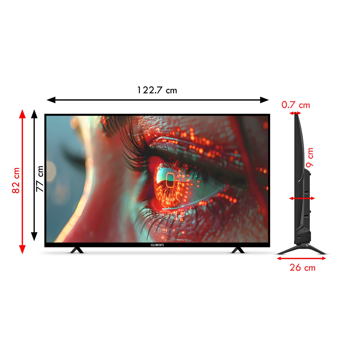 KB ELEMENTS 55" QLED 4K Smart TV   WebOS, Frameless Design (ELT55WQ8DE)