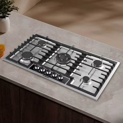 KB ELEMENTS Built-In Gas Cooktop 90cm – 5 SABAF® Burners with Flame Failure Safety Device (ELK90GH1-S)