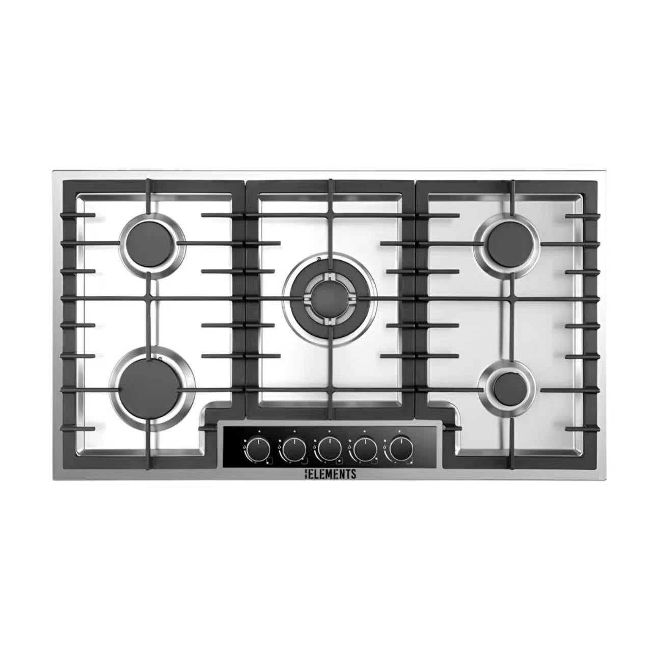 KB ELEMENTS Built-In Gas Cooktop 90cm – 5 SABAF® Burners with Flame Failure Safety Device (ELK90GH1-S)