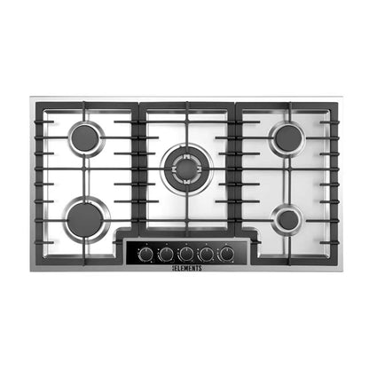 KB ELEMENTS Built-In Gas Cooktop 90cm – 5 SABAF® Burners with Flame Failure Safety Device (ELK90GH1-S)