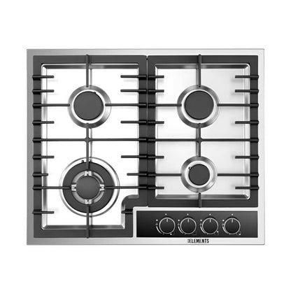 KB ELEMENTS Built-In Gas Cooktop 62cm – 4 SABAF® Burners with Flame Failure Safety Device (ELK60GH2-S)