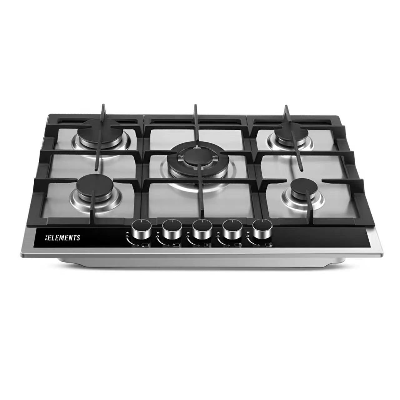 KB ELEMENTS Built-In Gas Cooktop 68cm – 5 SABAF® Burners with Flame Failure Safety Device (ELK70GH1-S)