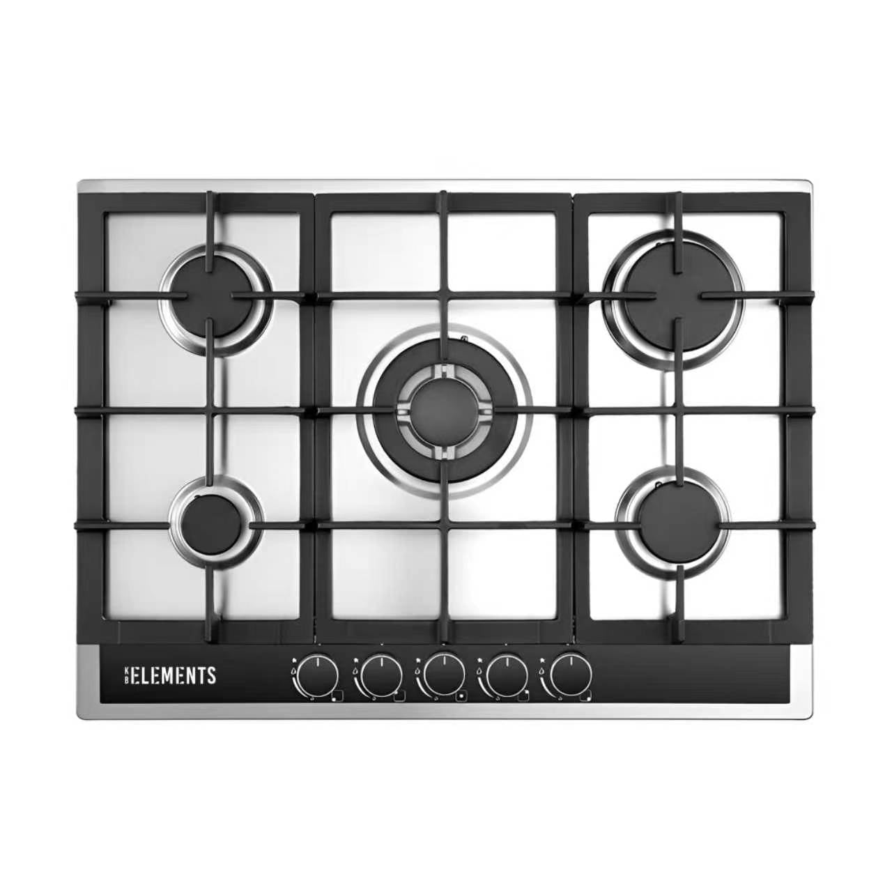 KB ELEMENTS Built-In Gas Cooktop 68cm – 5 SABAF® Burners with Flame Failure Safety Device (ELK70GH1-S)