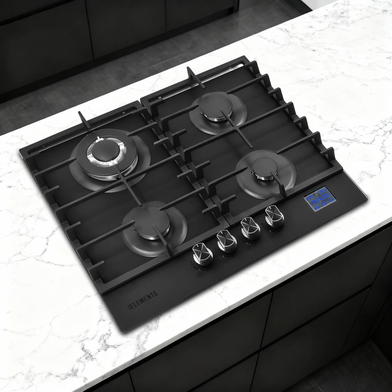 KB ELEMENTS Built-In Gas Cooktop 60cm – 4 Burners with Digital Touch & Safety System (ELK60GH1)