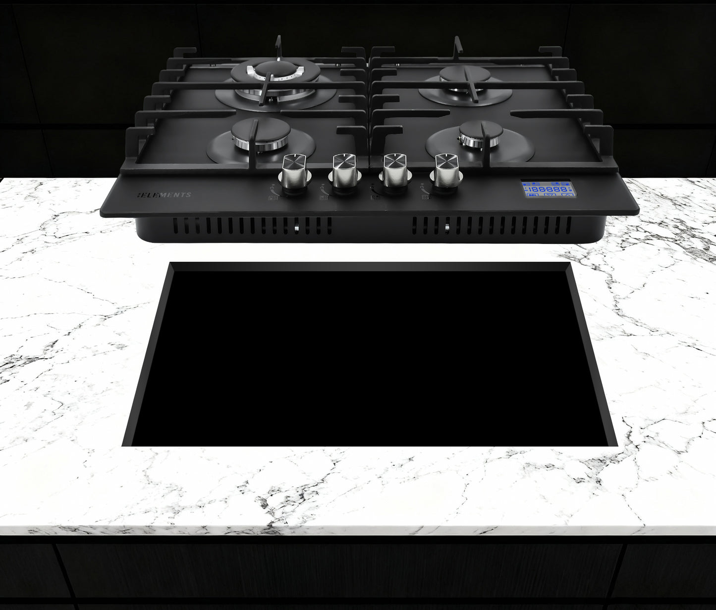 KB ELEMENTS Built-In Gas Cooktop 60cm – 4 Burners with Digital Touch & Safety System (ELK60GH1)