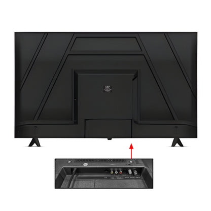 KB ELEMENTS 43-inch QLED Ultra HD Smart TV ELT43WQ8DE displaying the WebOS operating system with various app icons on a white background details